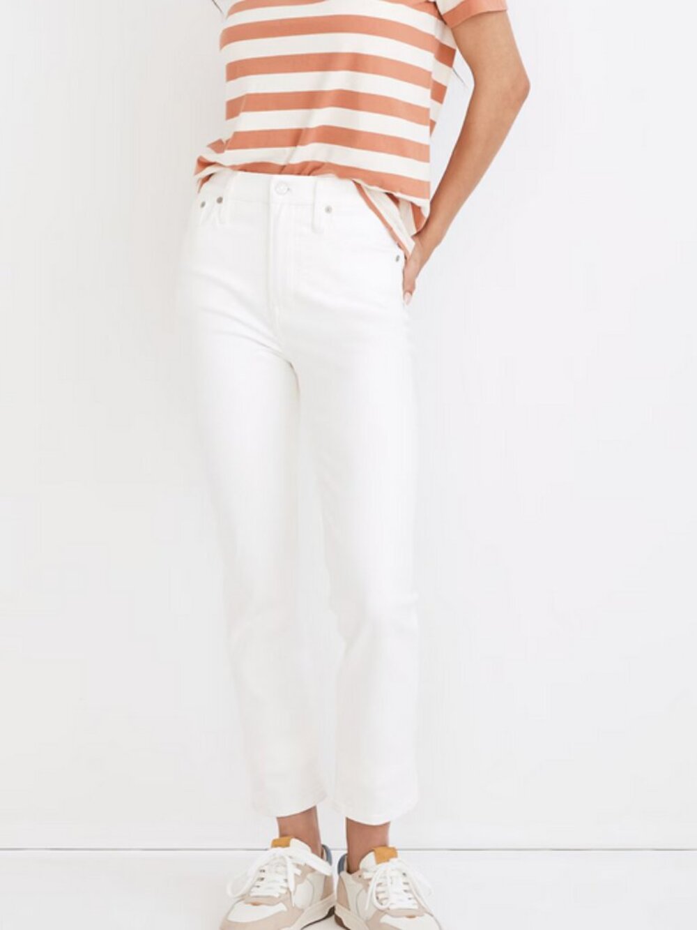 Madewell The Curvy Perfect Vintage Jeans White 26P